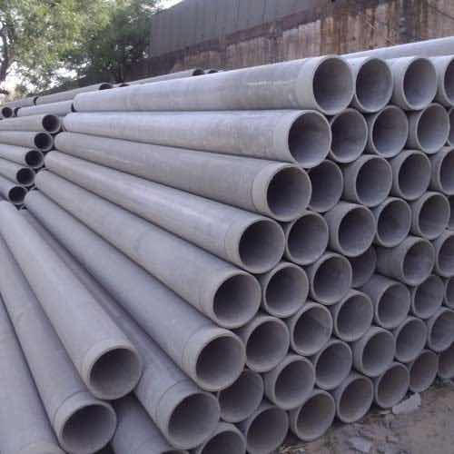 Polished Round Grey Cement Pipes, for Construction