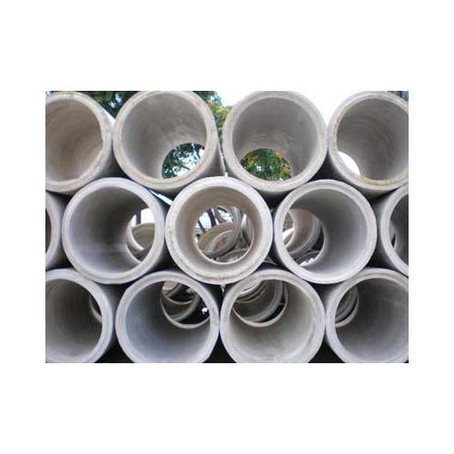 Polished Round Spun Cement Pipes, for Construction, Color : Grey