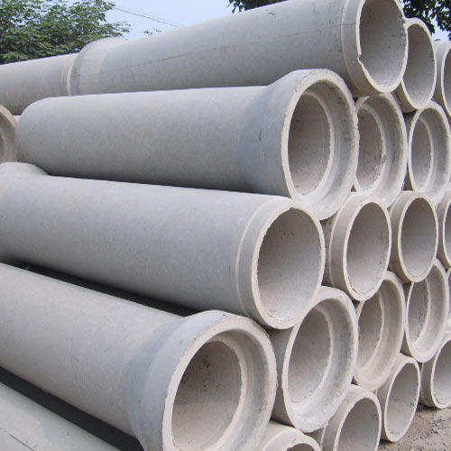 Polished White Cement Pipes, for Construction, Shape : Round