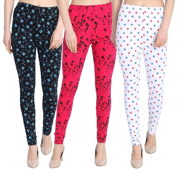 Cotton Fabric Printed Leggings, Size : Standard