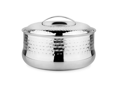 Stainless Steel Beetle Hot Pot, for Food Containing, Feature : Corrosion Proof, Durability, Seamless Finishing