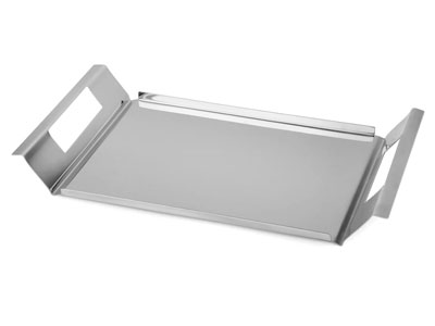 Rectengular Stainless Steel Rectangle Tray, for Food Serving, Size : 40x22cm