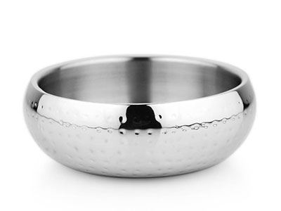 Hammered Stainless Steel Salad Bowl, Size : 29 cm