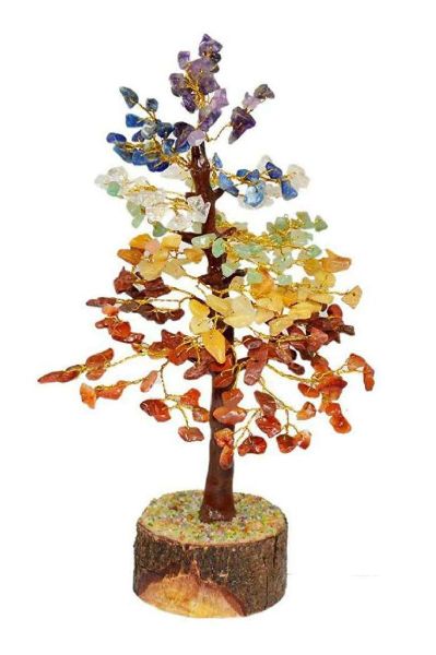Polished Seven Chakra Tree, for healing, reiki, card reading decoration, Packaging Type : box packaging
