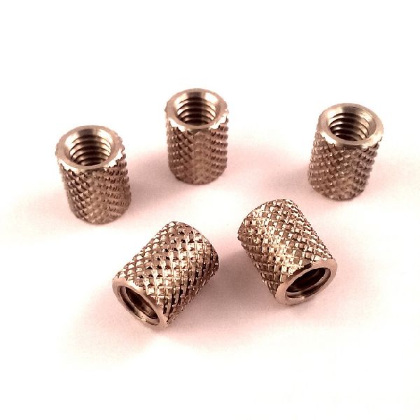 Polished Knurled Brass Insert, Packaging Type : Box