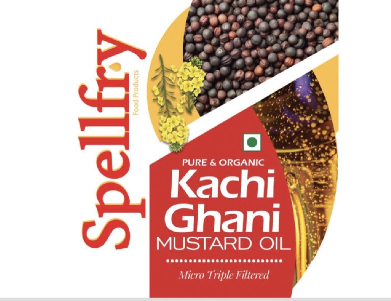 Spellfry Kachi Ghani Mustard Oil, for Cooking, Certification : FSSAI Certified