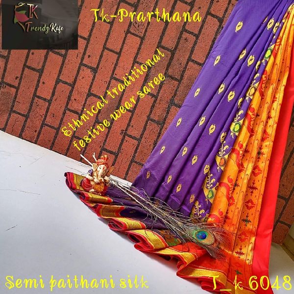 Semi paithani saree, Technics : Handloom