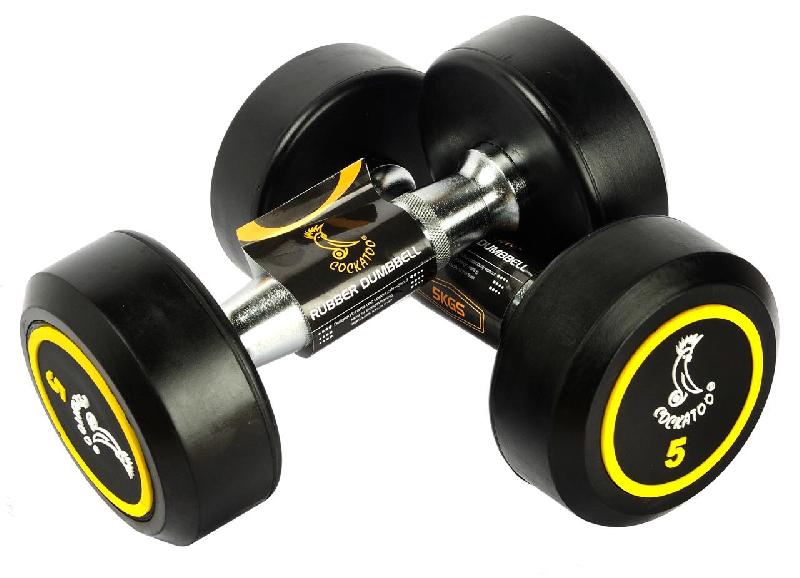 Polished Iron rubber dumbbell, for Gym