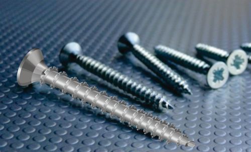 Silver Round Full Cut Stainless Steel Screws, For Fittings Use