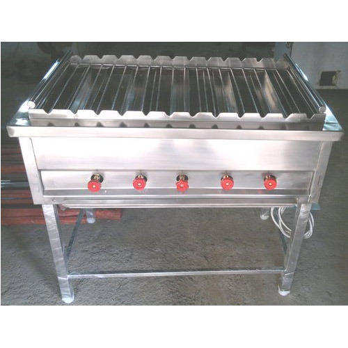 Polished Stainless Steel Lpg Barbeque, Shape : Square