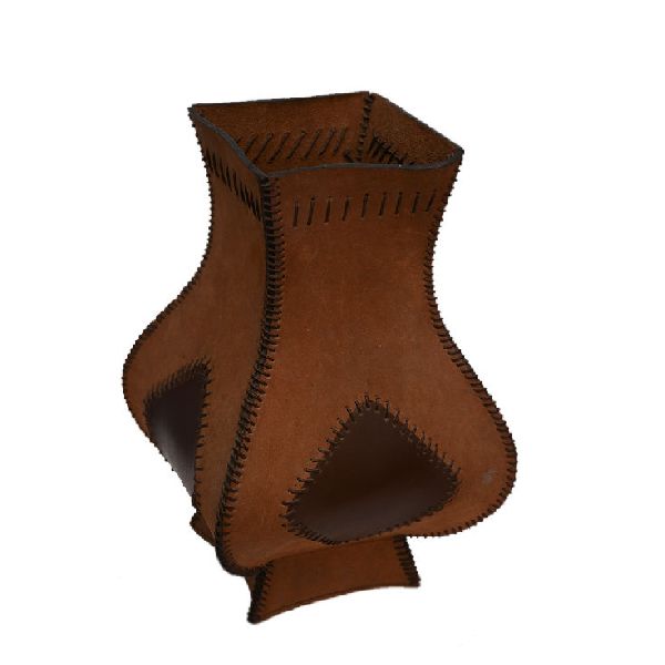 Leather Flower Vase, for Dust Resistance, Pattern : Plain