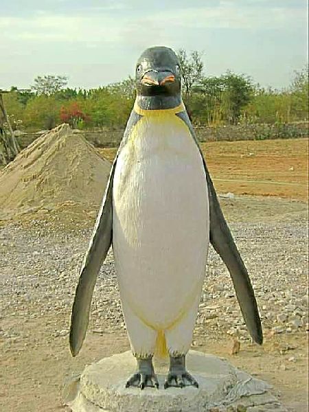 Cement Penguin Statue