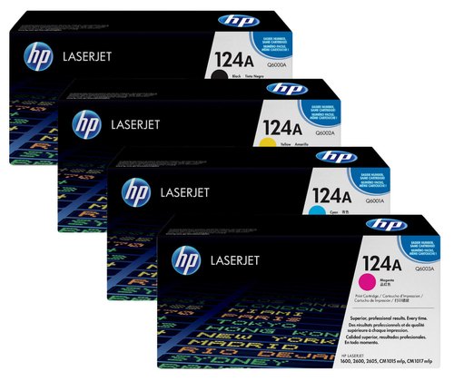 hp printer cartridges multi colour pack 124a