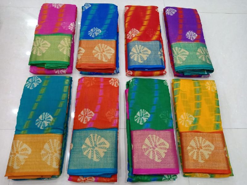 Stitched Batik Cotton Sarees, Saree Length : 6.5 Meter