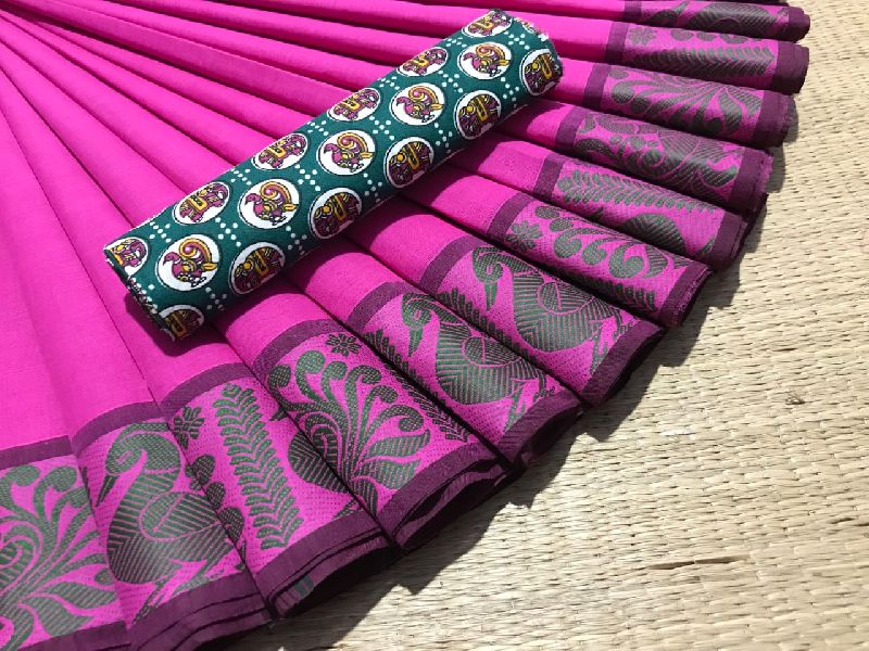 Printed Cotton Mulmul Sarees, Saree Length : 6.5 Meter