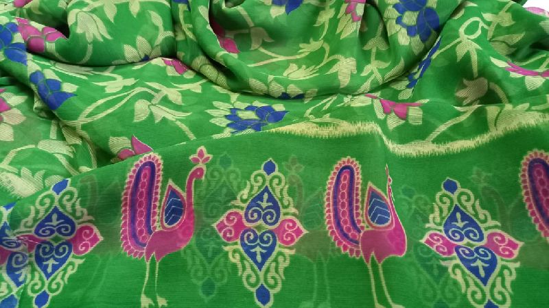 Printed Nylon Cotton Sarees, Occasion : Wedding Wear