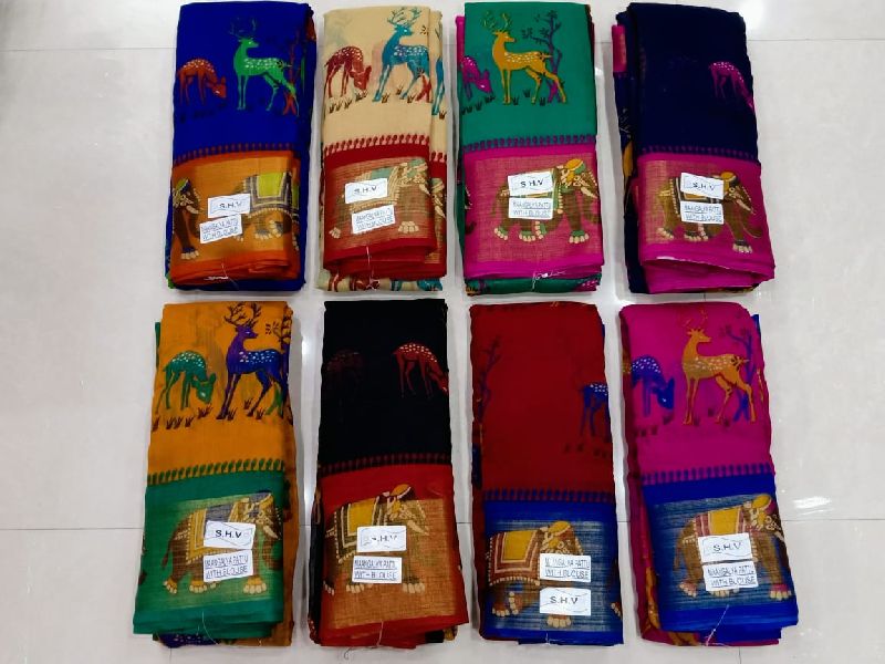 Tussar Ghicha Silk Sarees, for Dry Cleaning, Packaging Size : 4 Pieces