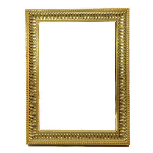 Polished Plain Wood Clip Art Photo Frame, Color : Golden