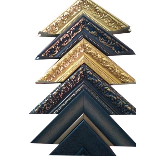 Hut Shape Golden Design Photo Frame Molding, Color : Multicolor