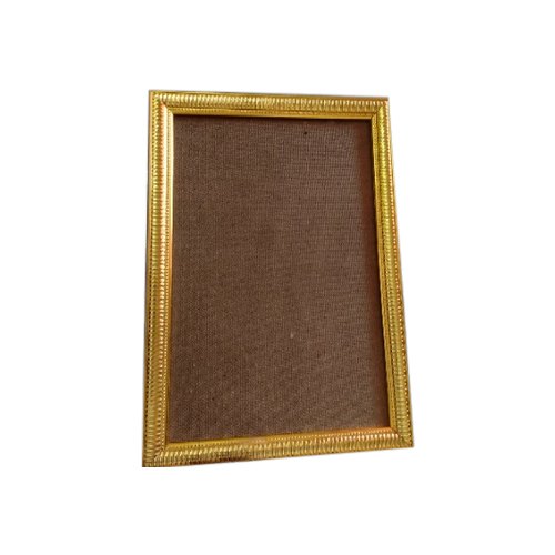 Polished Plain Wood Wall Mounted Photo Frame, Color : Golden