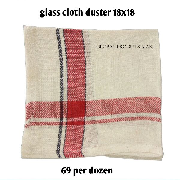 Rectangular Cotton Glass Cloth Duster, for Cleaning Purpose, Size : 20x30cm