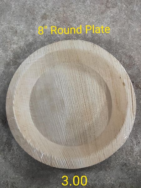 Round Areca Leaf Plates (8 Inch), For Serving Food, Size : 8inch.10inch