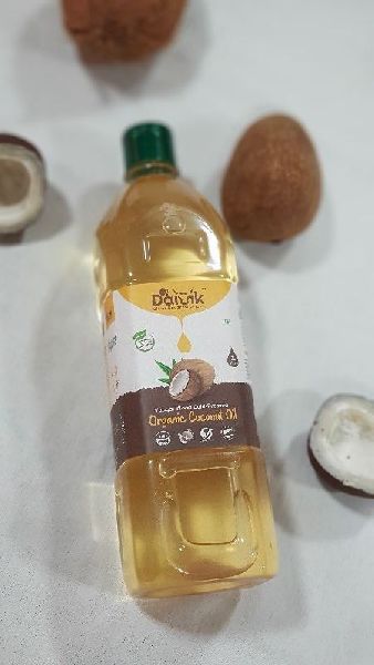 Daivik Organic Cold Pressed Coconut Oil, Packaging Type : Bottle