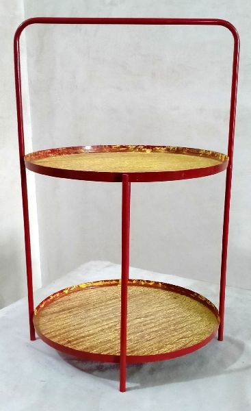 Red Powder Coated Metal Antique Yellow Side Table, for Home, Hotel, Feature : Attractive Designs, Durable