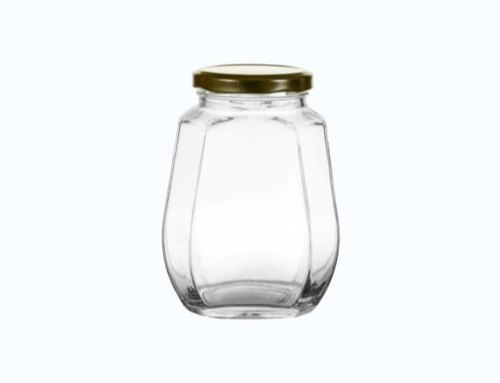 Glass Octagon Jar, for Dining Table, Feature : Light Weight