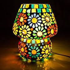 Crystal Mosaic Table Lamp, Packaging Type : Wooden Box