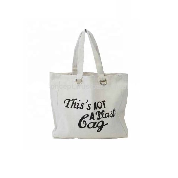 Natural Cotton Shopping Bag With Cotton Self Handle