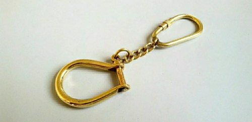 Brass Handcuff Keychain