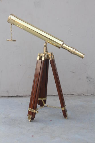 Polished Brass Nautical Telescope, for Magnifie View, Color : Golden