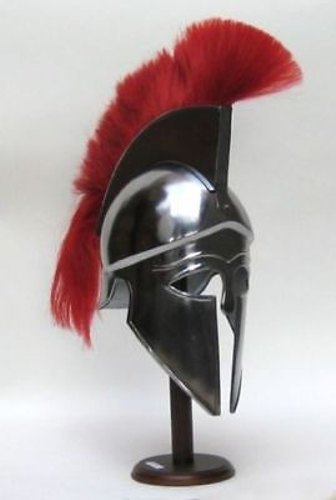 Greek Spartan Helmet, for Warrior Use, Color : Grey