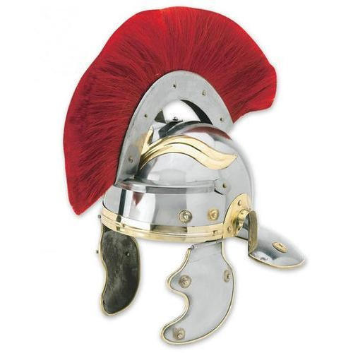 Round Metal Roman Antique Helmet, for Safety Use, Color : Grey