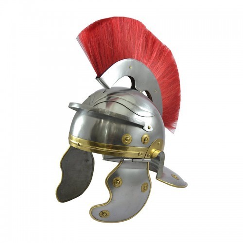 Polished Plain Brass Roman Greek Helmet, Size : Standard