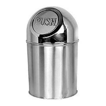 Rectangular Stainless Steel Push Dustbin, for Commercial, Residential, Feature : Durable, Fine Finished