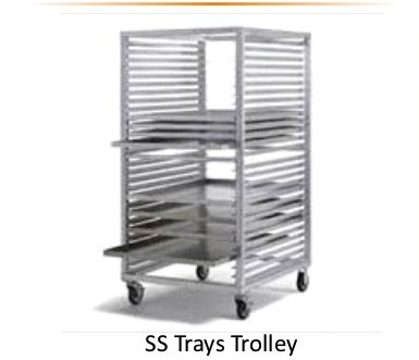 Stainless Steel Tray Trolley, Style : Modern