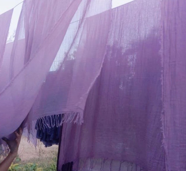 hand woven ayurveda herb dyed cotton fabrics