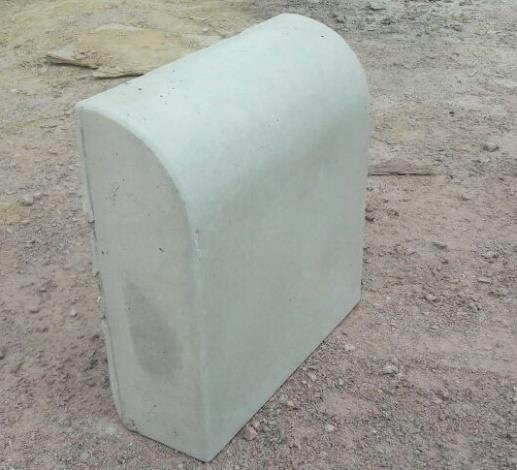 Non Polished Cement Round Kerb Stone, for Road Side, Size : 12X12X4 Inch