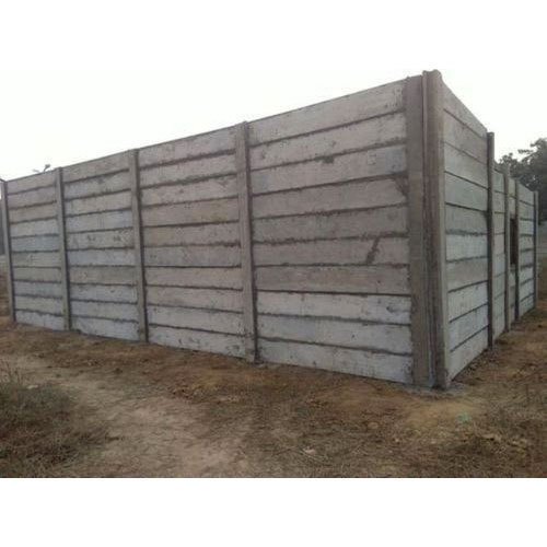 Polished Concrete Boundary Compound Wall, for Construction, Pattern : Plain