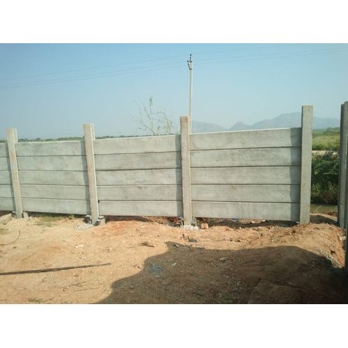 Polished Concrete Modular Compound Wall, for Construction, Pattern : Plain