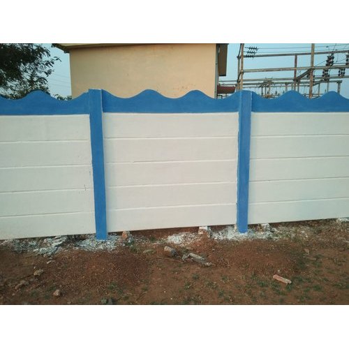 Polished Cement Precast Compound Wall, for Construction, Pattern : Plain