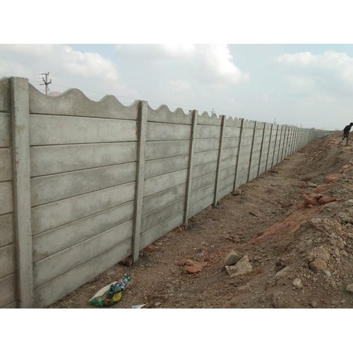 Polished Concrete readymade compound wall, for Construction, Pattern : Plain
