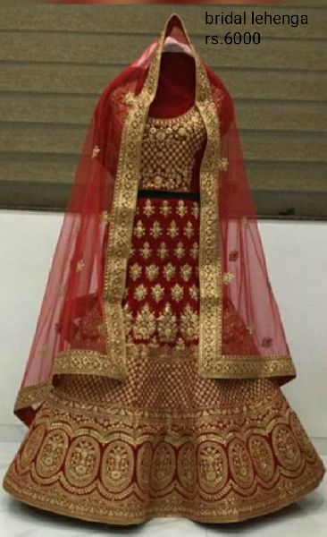 Embroidered Silk Fancy Bridal Lehenga, Feature : Comfortable