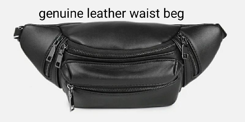 Genuine Leather Waist Bag, for Light Documents, Feature : Attractive Design