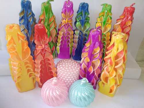 Wax Crafted Candles, Color : Multi Color