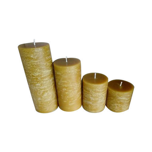 Wax Cylindrical Candles, Color : Brown