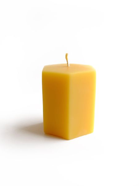 Plain Wax Hexagon Candles, Color : Yellow
