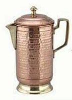 Antique Copper Jug, for Serving Water, Shape : Round